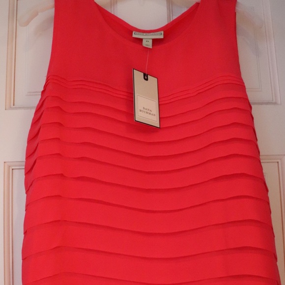 COPY - Dana buchmann pleated tank pink size XL - Picture 2 of 3